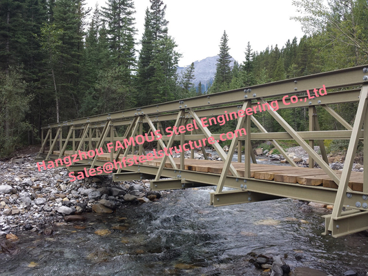 CHINA Alta capacidad de carga Bailey Bridge de acero con el tratamiento superficial galvanizado mantenimiento bajo proveedor