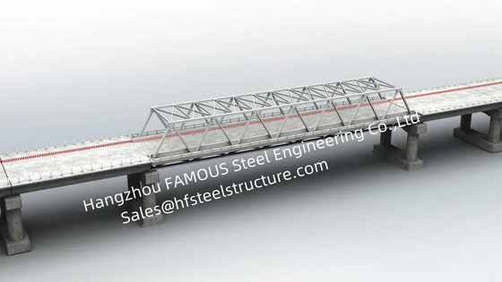 CHINA Tratamiento pintado galvanizado caliente de la sola del palmo fabricación de acero modular larga del puente proveedor