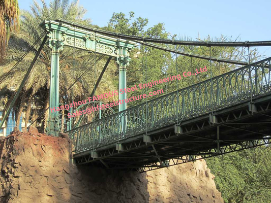 CHINA Puente colgante modular de acero alto de la cuerda que cruza River Valley temporal o permanente proveedor