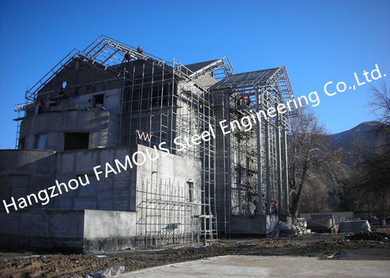 CHINA Construcción de edificios Pre-dirigida casa ligera del chalet de la estructura de acero con los sistemas del revestimiento proveedor