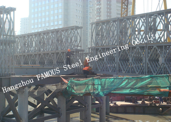 CHINA Tipo puente de la cubierta de la fila del doble HD200 de Bailey de acero modular que alza la instalación en sitio proveedor